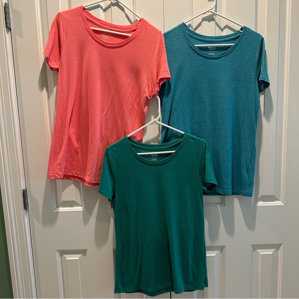 Mossimo 3pc Heathered Crewneck Short Sleeve Tees L